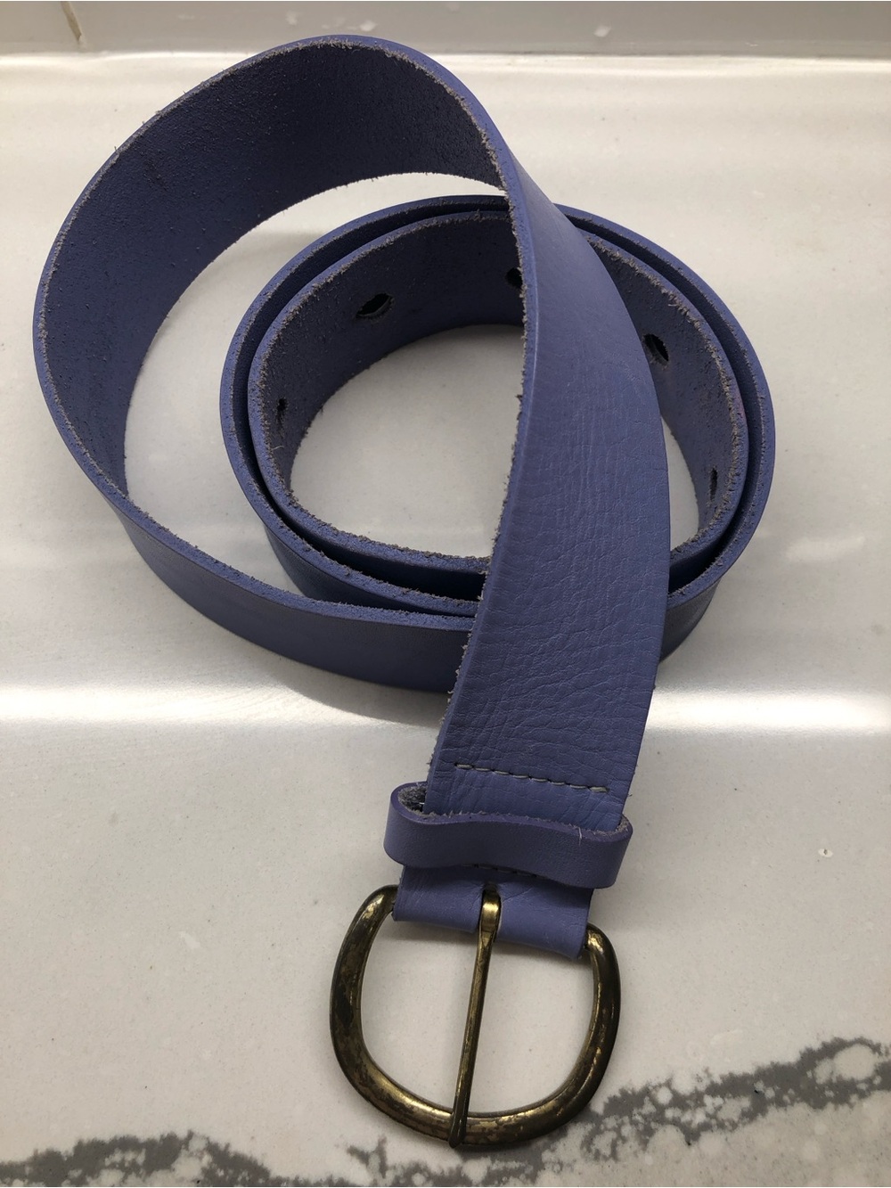 Vintage pastel Purple  ESPRIT leather belt M/L - 44 Inches